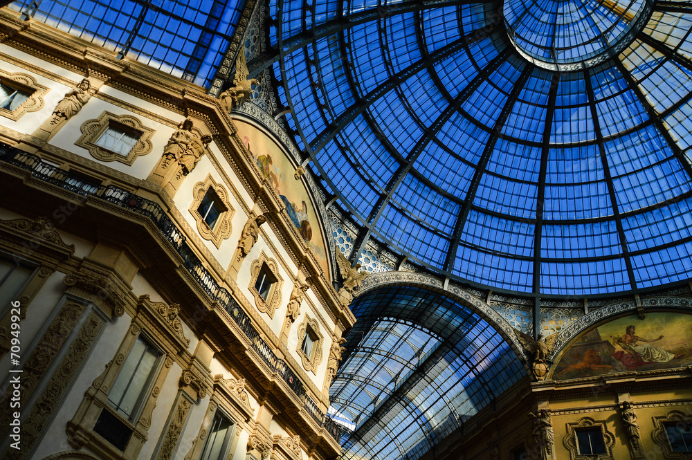 Galleria Vittorio Emanuele II in central of Milan, Italy