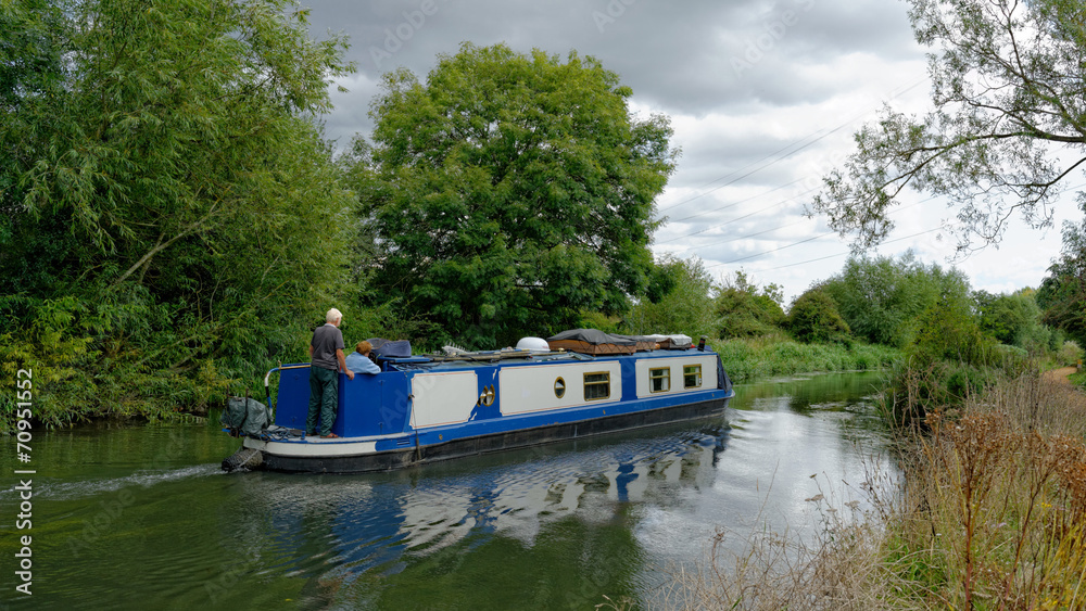 Naklejka premium Vacances en péniche