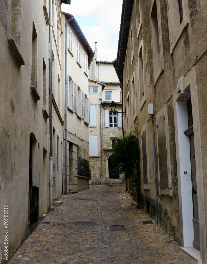 Narrow street in historic Avignon