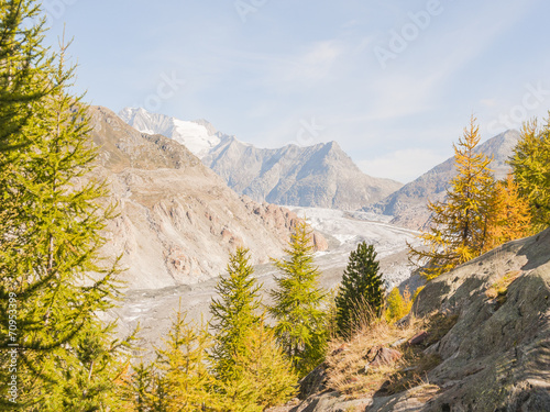 Riederalp, Dorf, Riederfurka, Aletschwald, Gletscher, Schweiz photo