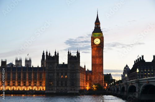 Big Ben and Houses of parliament in London