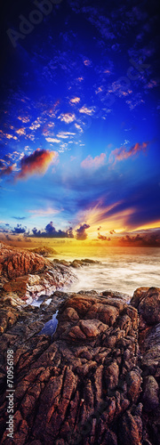 Spectacular sunset over the sea