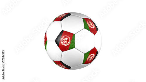 Afghanistan soccer ball on white background