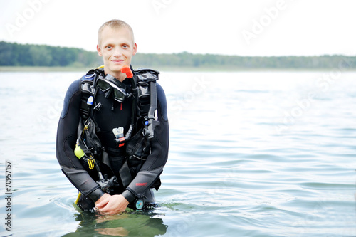 Scuba Diver in the Water