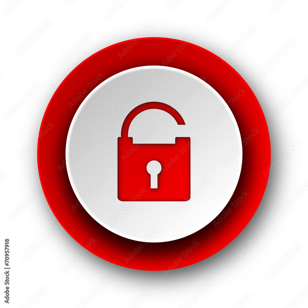 padlock red modern web icon on white background padlock red modern web icon on white background