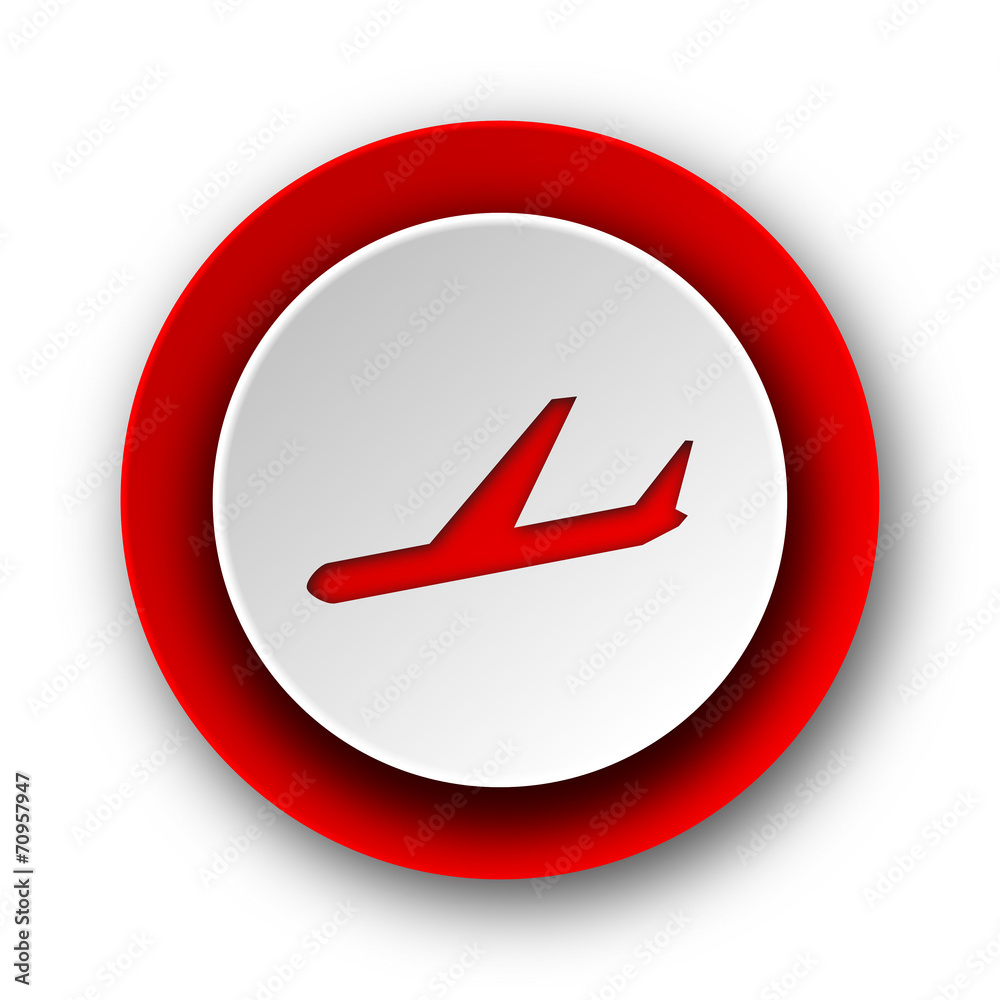 arrivals red modern web icon on white background arrivals red modern web icon on white background
