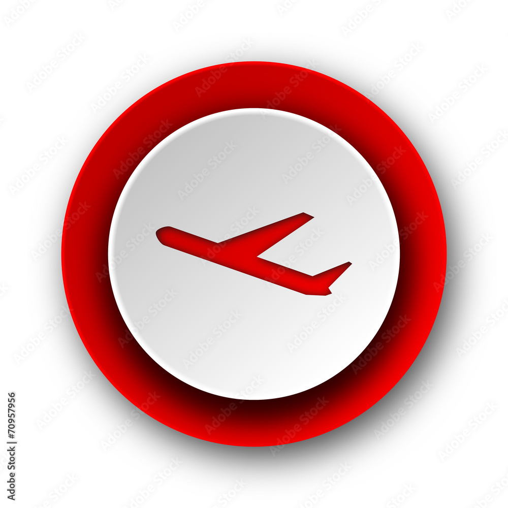 deparures red modern web icon on white background deparures red modern web icon on white background