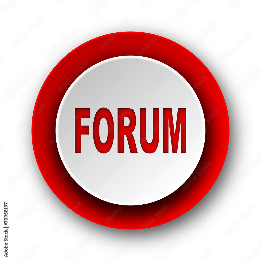 forum red modern web icon on white background forum red modern web icon on white background