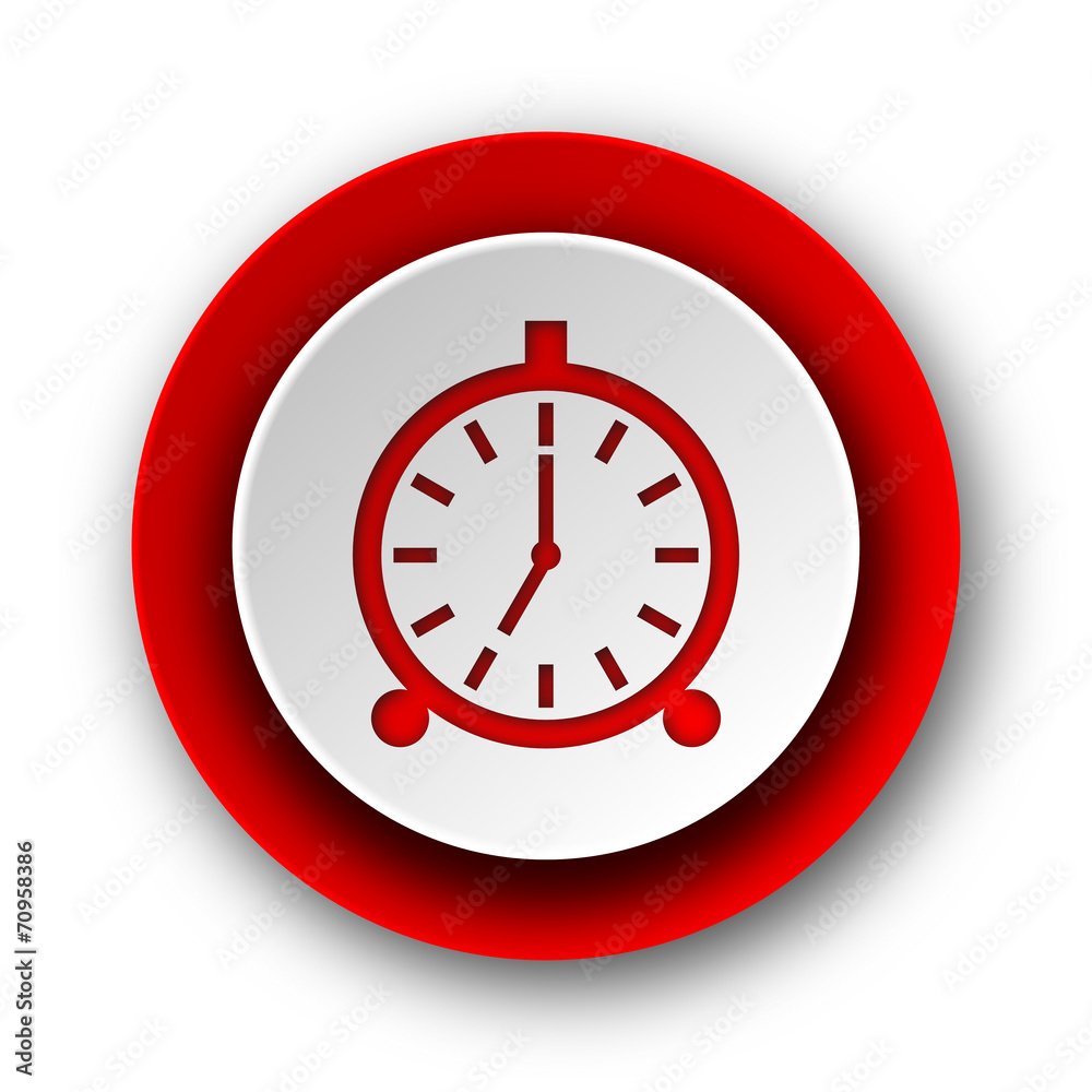 alarm red modern web icon on white background alarm red modern web icon on white background