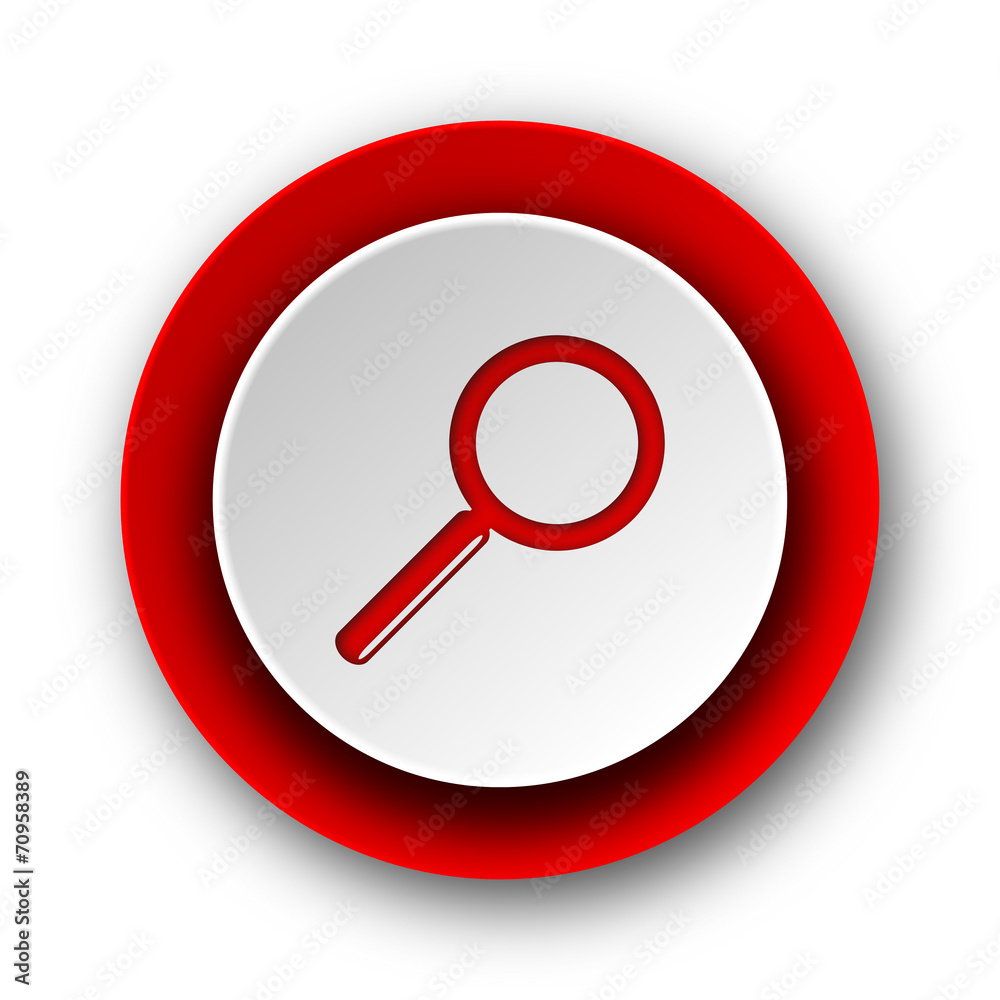 search red modern web icon on white background search red modern web icon on white background