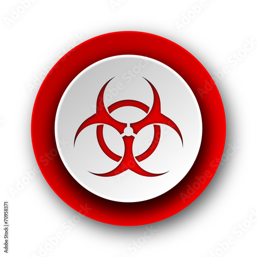 biohazard red modern web icon on white background