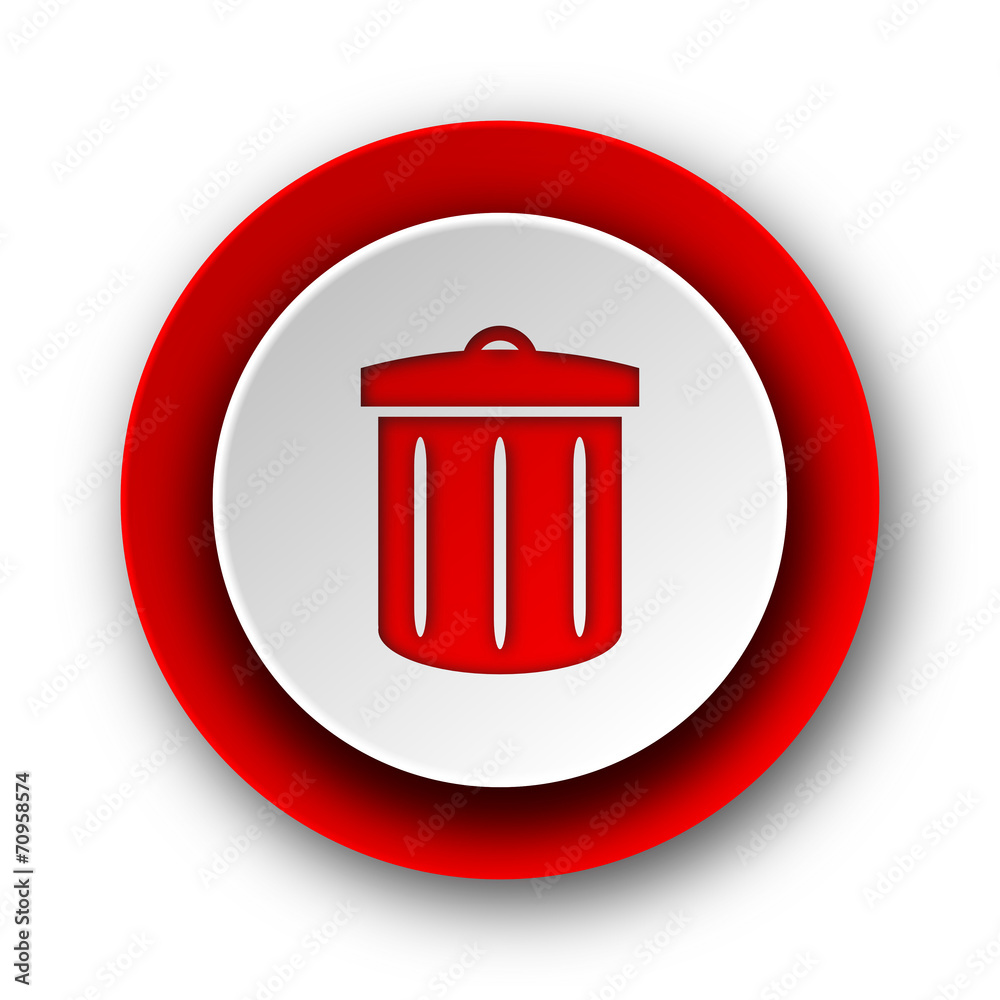 recycle red modern web icon on white background recycle red modern web icon on white background