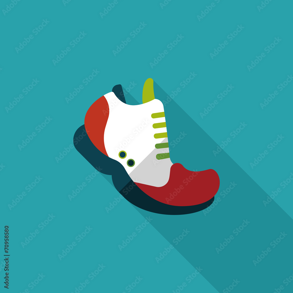 sneaker flat icon with long shadow,eps10 sneaker flat icon with long shadow,eps10