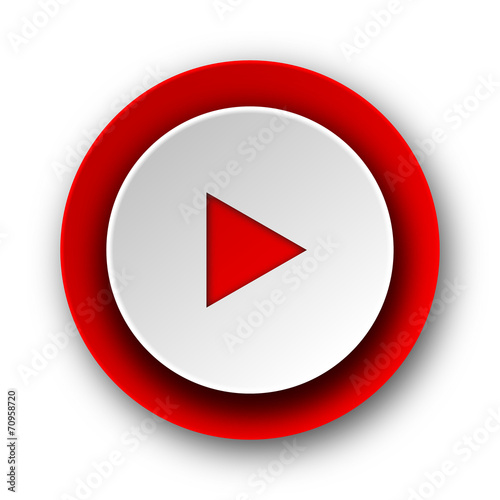 play red modern web icon on white background Free Download play red modern web icon on white background - GFXLoad