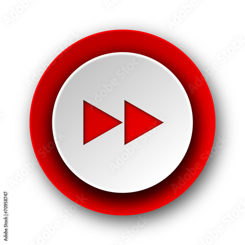 Free Download rewind red modern web icon on white background - GFXLoad