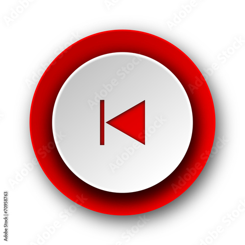 Free Download prev red modern web icon on white background - GFXLoad