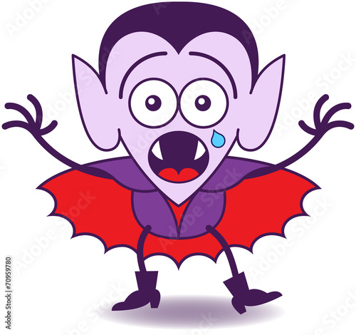 Halloween Dracula feeling scared