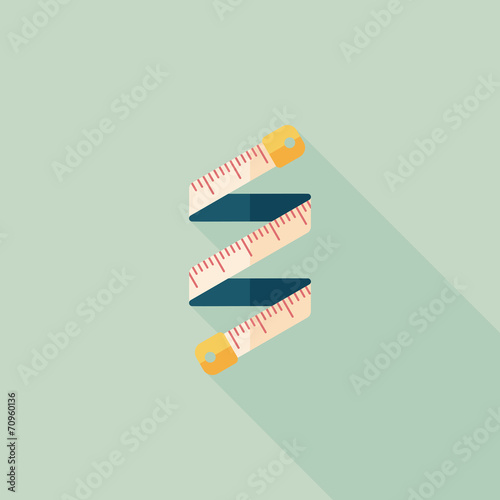 measuring tape flat icon with long shadow,eps10