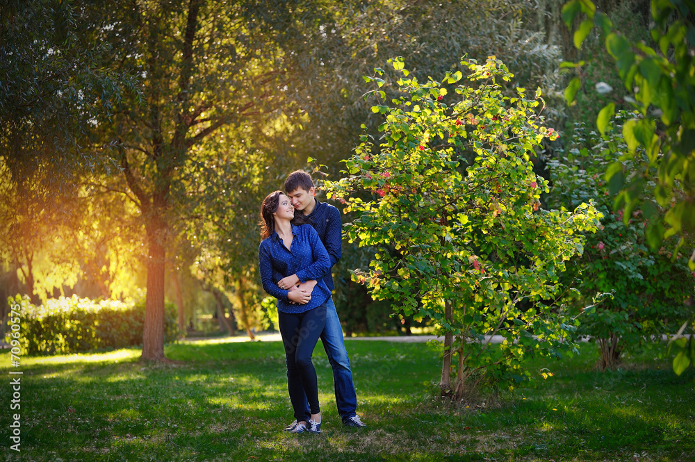 romantic teenage couple embracing outdoors romantic teenage couple embracing outdoors