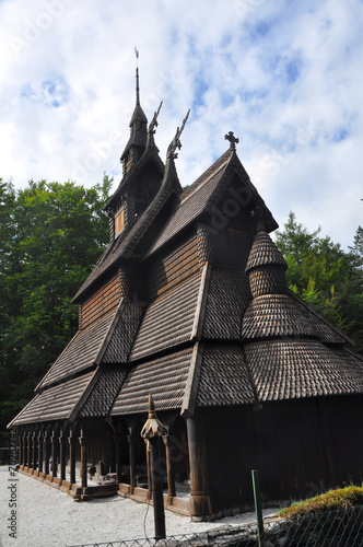 fantoft, stabkirche in norwegen photo