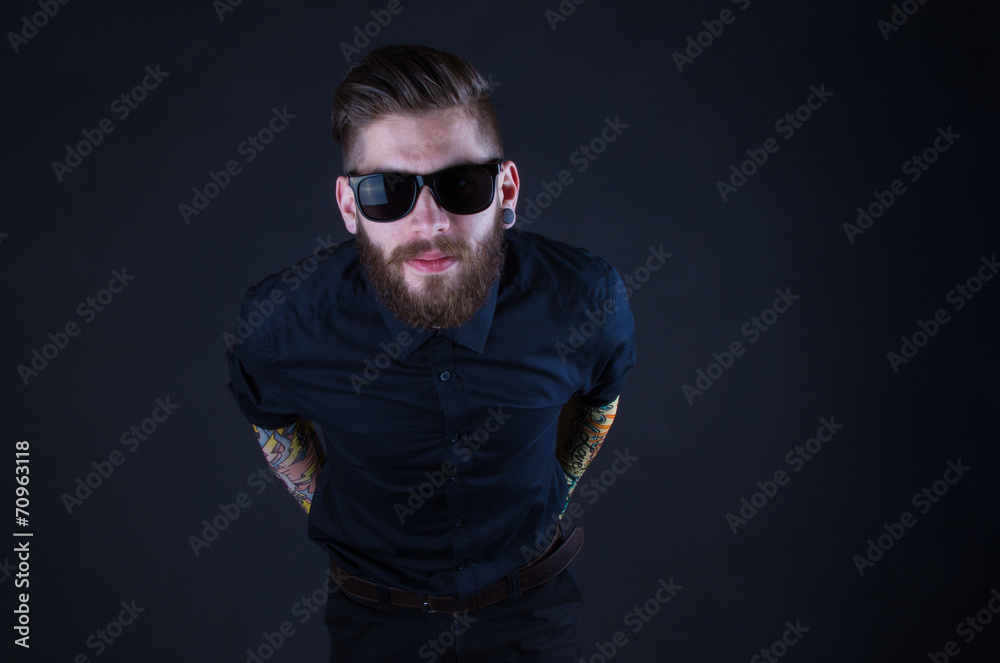 dhipster portrait with black backround dhipster portrait with black backround