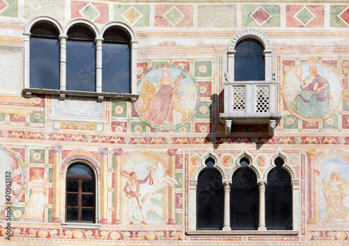 Frescoes on the Exterior Wall of the Castle of Spilimbergo