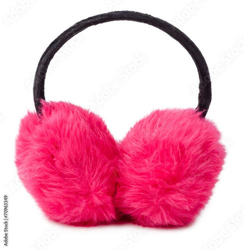 Pink winter earmuff