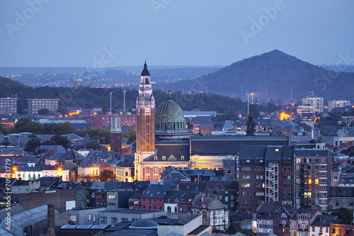 Aerial view on the centre of Charleroi  Belgium