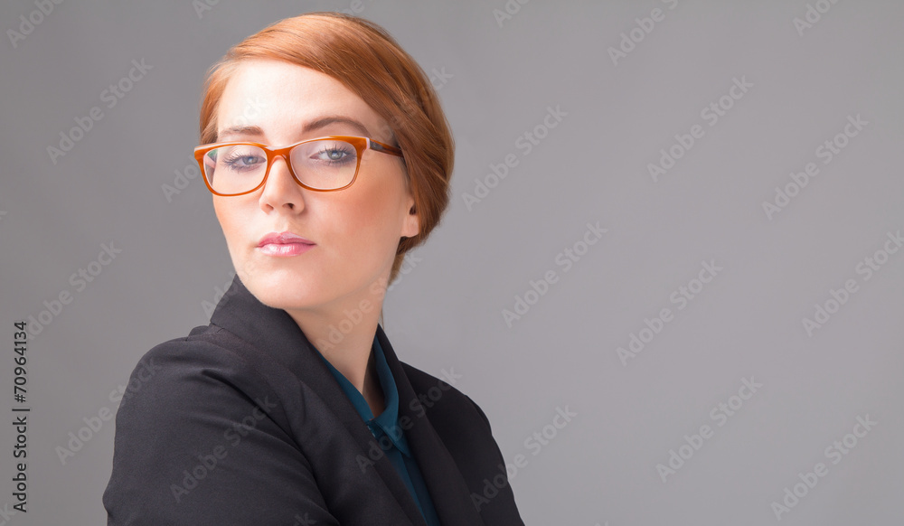 red-haired businesswoman's porttrait