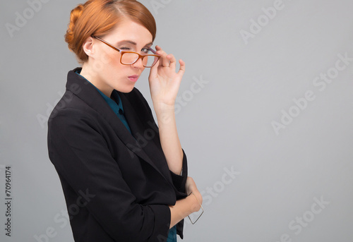 red-haired businesswoman's porttrait