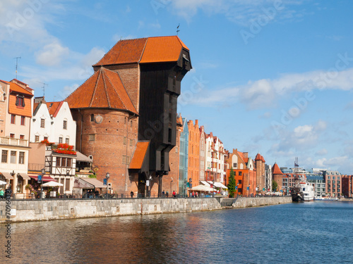 The medieval Crane in Gdansk marina