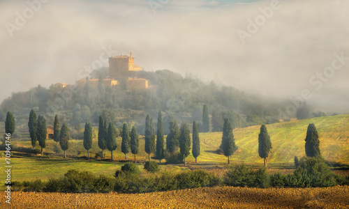 Toscania  W  ochy  Krajobraz wiejski