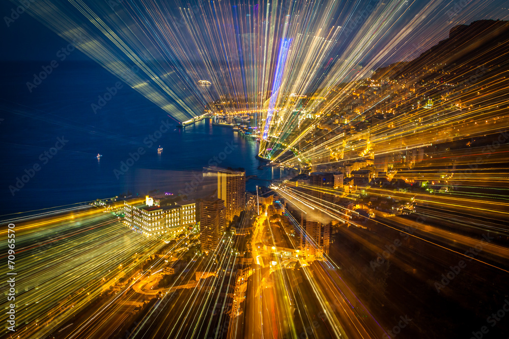 Futuristic radial blur background perspective