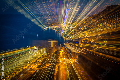 Obraz na płótnie Futuristic radial blur background perspective w salonie