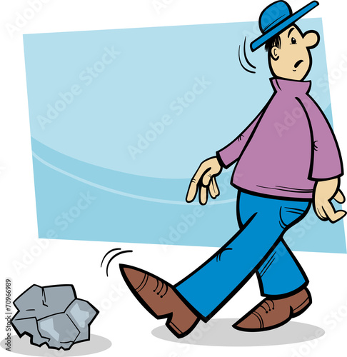 inattentive man cartoon illustration
