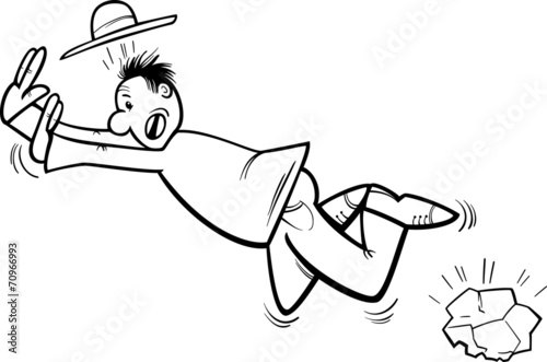 stumbling man coloring page