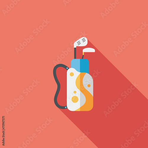 golf flat icon with long shadow,eps10