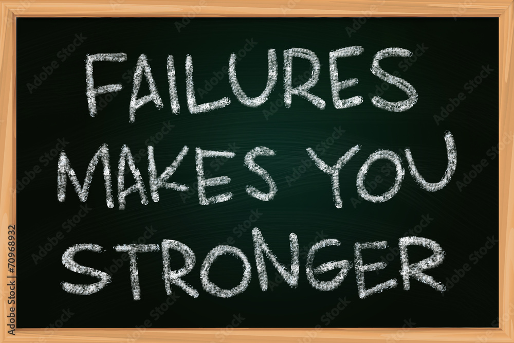 Fototapeta premium Motivational Words Chalk Writing on Blackboard