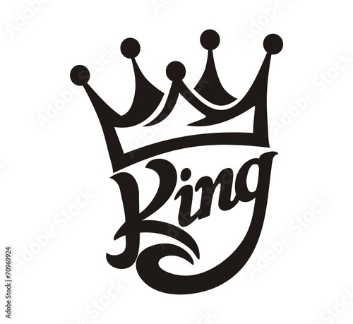 crown king typography photo