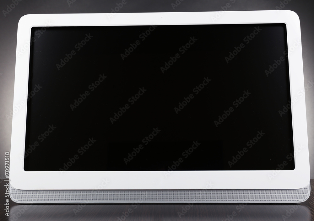 Modern tablet pc on grey background Modern tablet pc on grey background