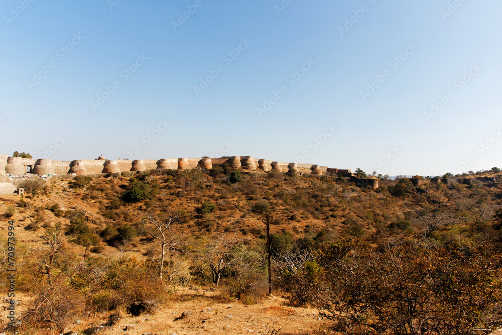 Muraille du fort de Kumbhalgarh, Inde