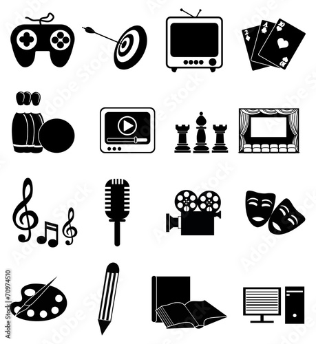 Entertainment icons set