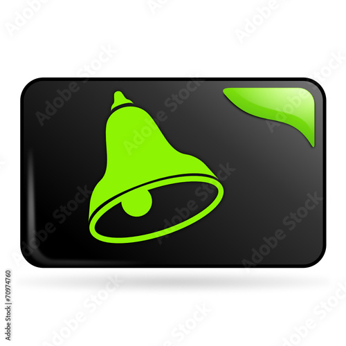 alarme sonore sur bouton web rectangle vert