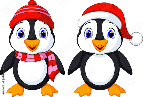 Cute penguins cartoon