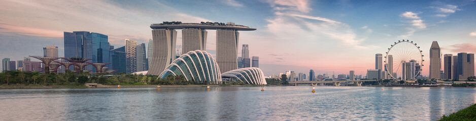 Fotobehang Singapore Skyline van Singapore overdag  © anekoho