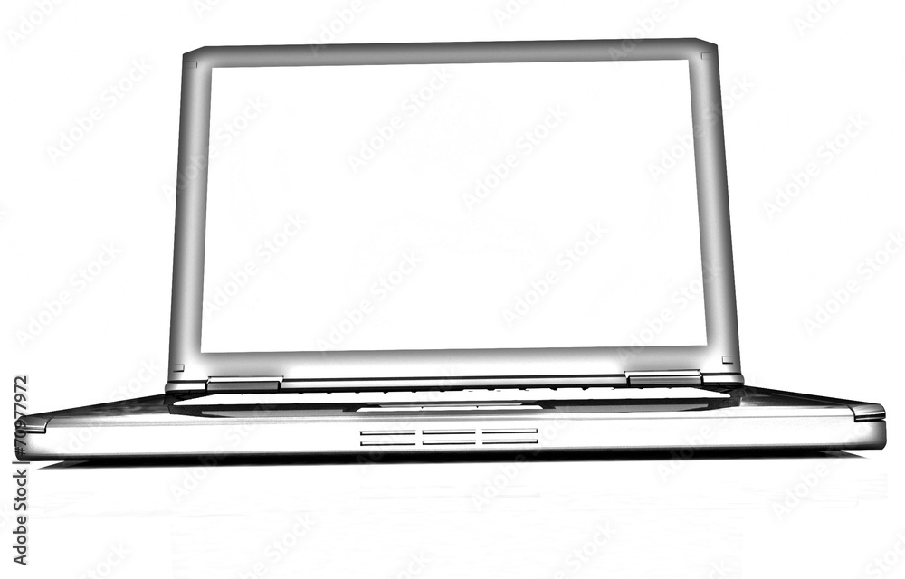 Laptop. Pencil drawing Laptop. Pencil drawing