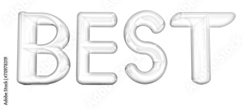 3d text "best". Pencil drawing