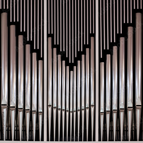 Pipe church organ in the background
