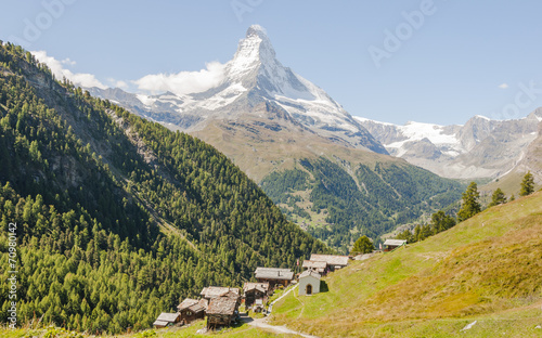 Zermatt, Dorf, Weiler, Findeln, Alpen, Schweiz, Sommer