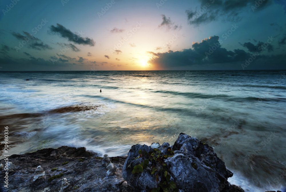 Obraz premium Tulum Sunset